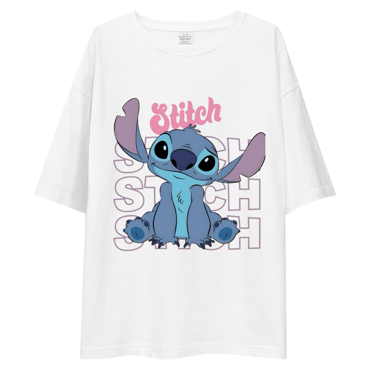 Stitch Blue Alien Buddy  T-Shirt Drop Shoulder