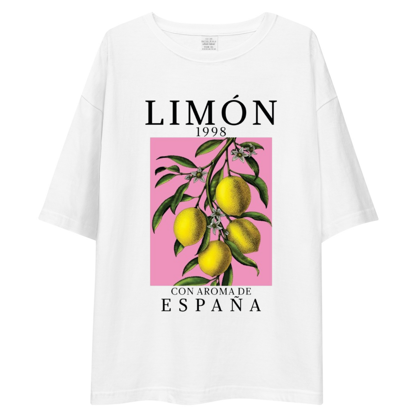 Spanish Citrus Bloom Oversized T-Shirt Drop Shoulder