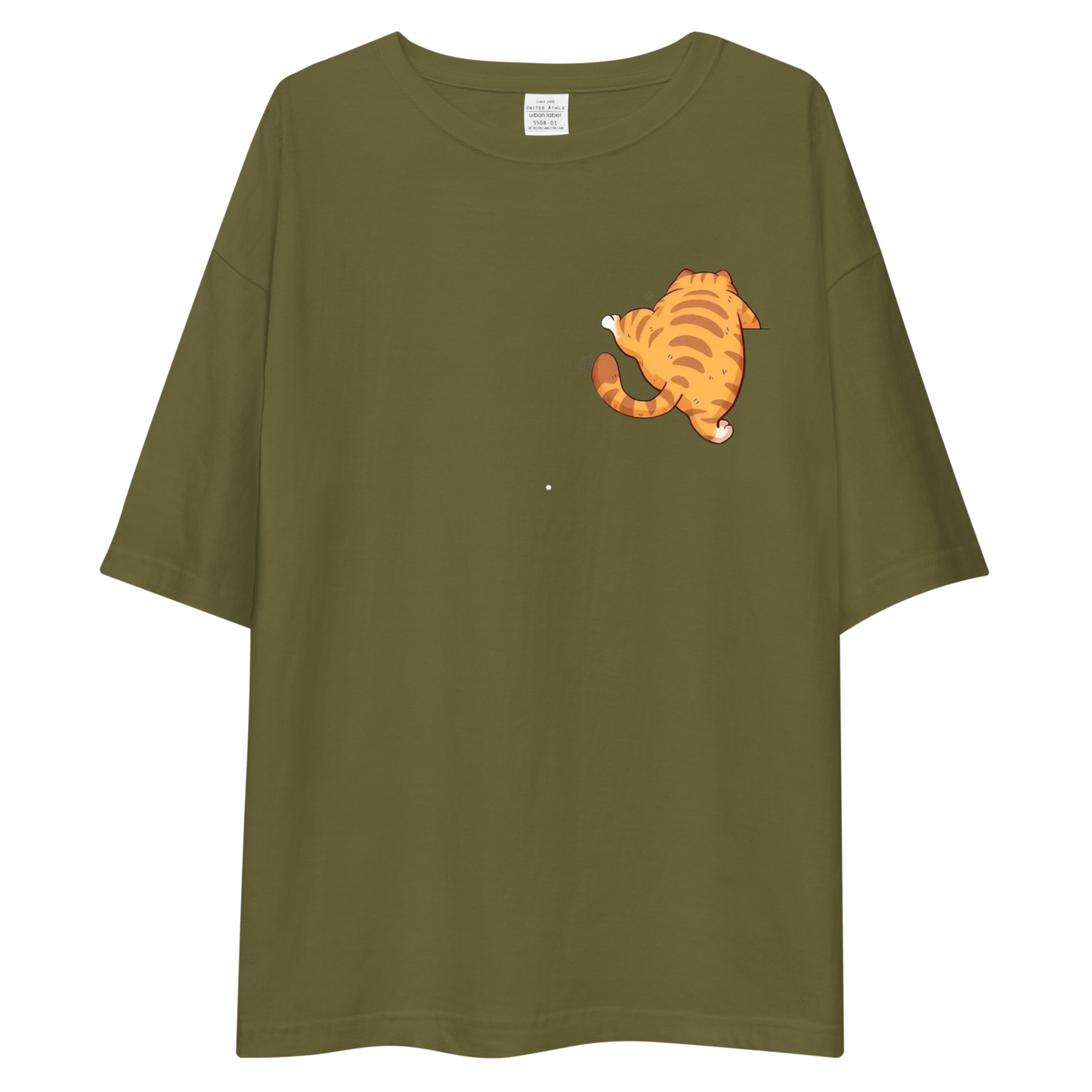 Peek-a-Boo Pocket Cat Oversized Tee