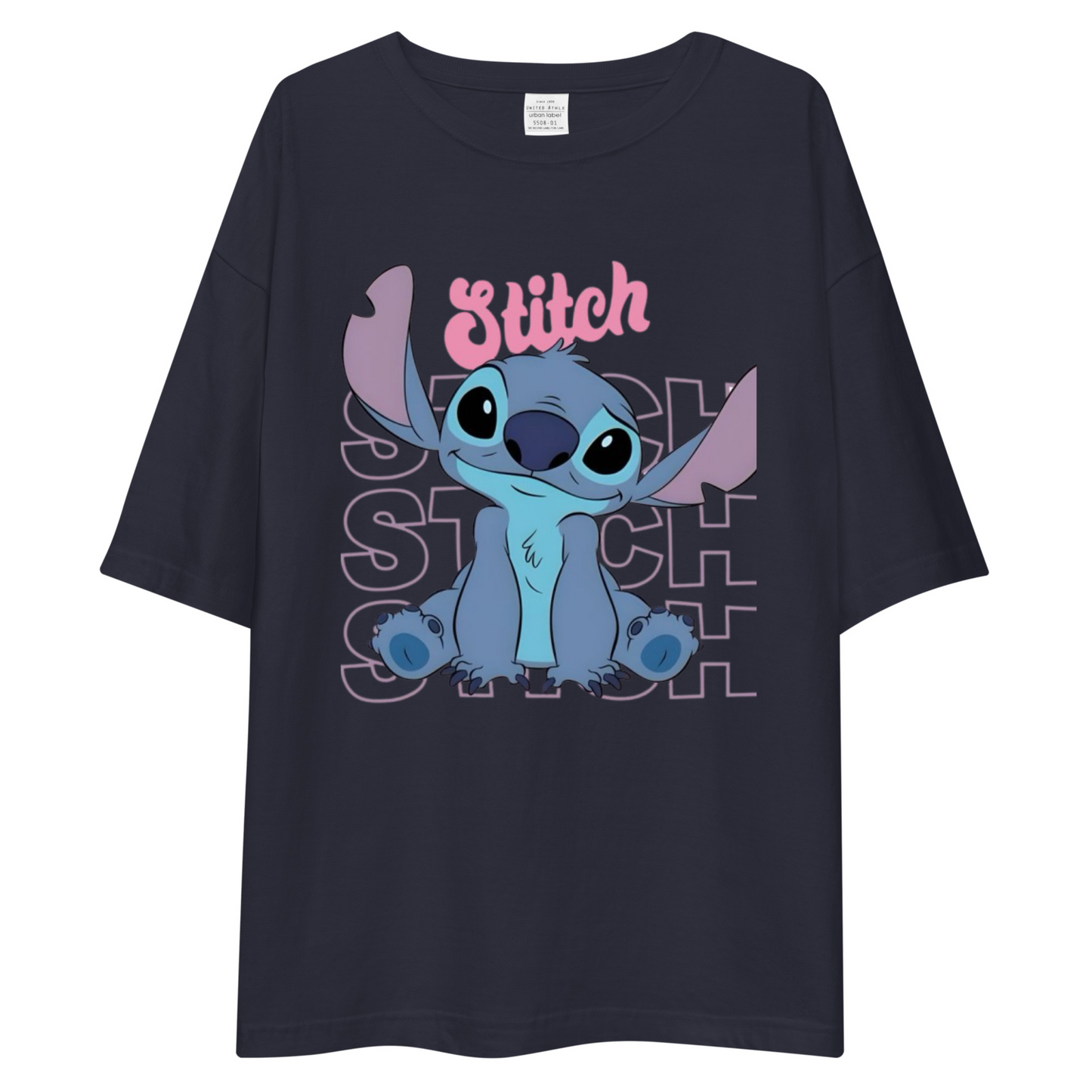 Stitch Blue Alien Buddy  T-Shirt Drop Shoulder